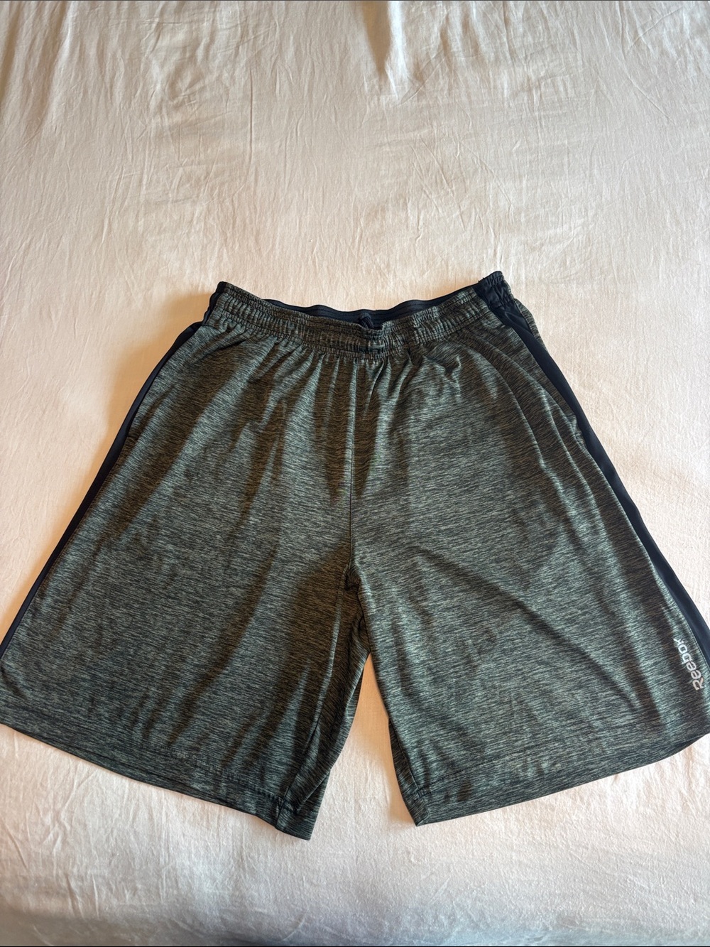 Reebok Men's Dark Green Athletic BasketballShorts with Black Side Panels (2/$10)